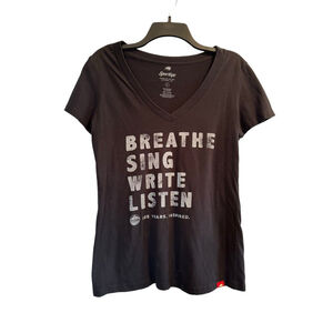 Nashville Country Music Tee Shirt Womens Large Black Sing Write Listen Musician